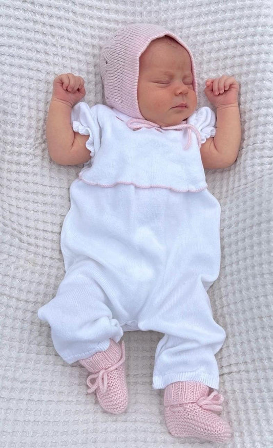 Cashmere Knit Baby Bonnet: Soft & Warm, Handmade in USA