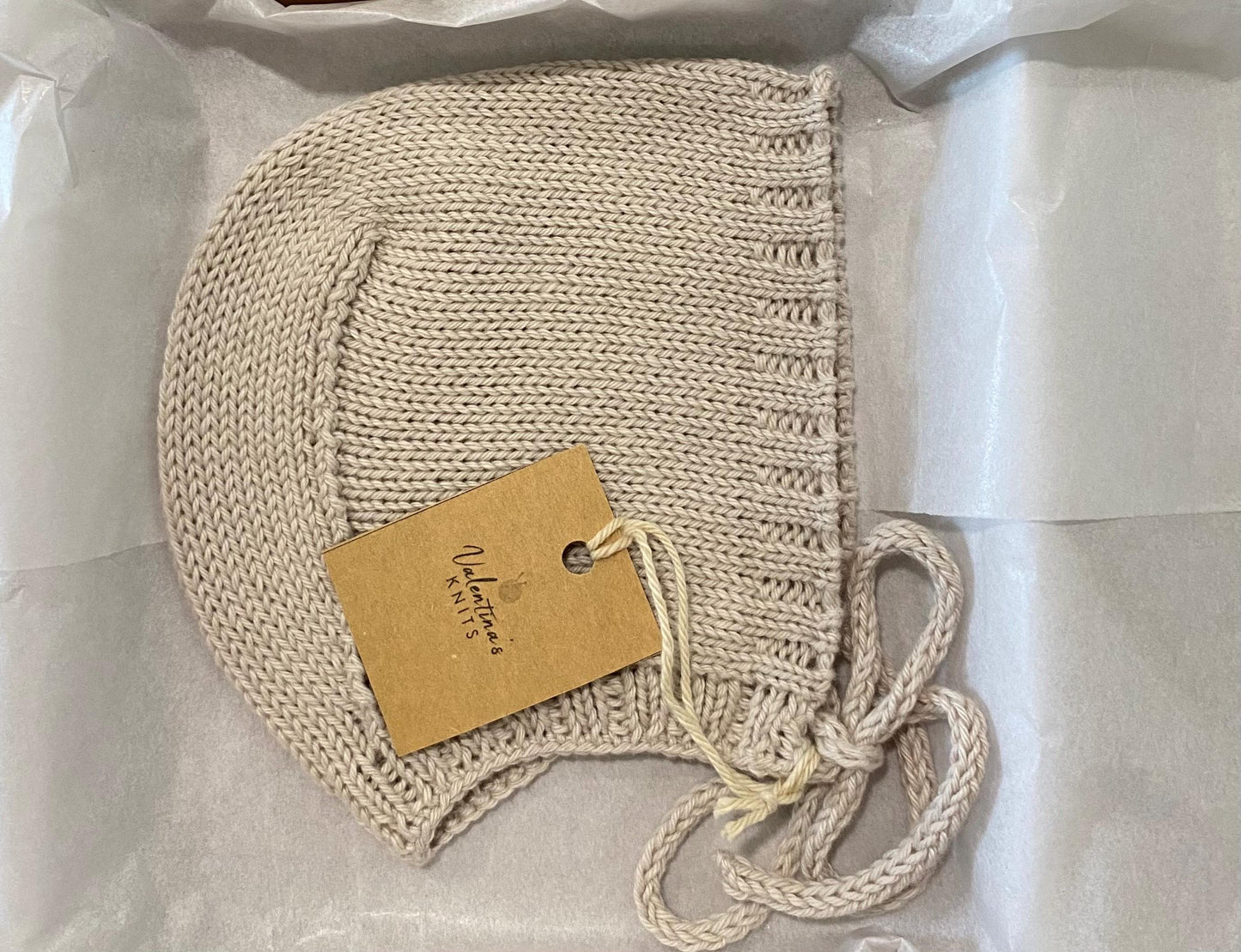 Hand Knit Cotton Baby Bonnet: Breathable Seamless Toddler Hat