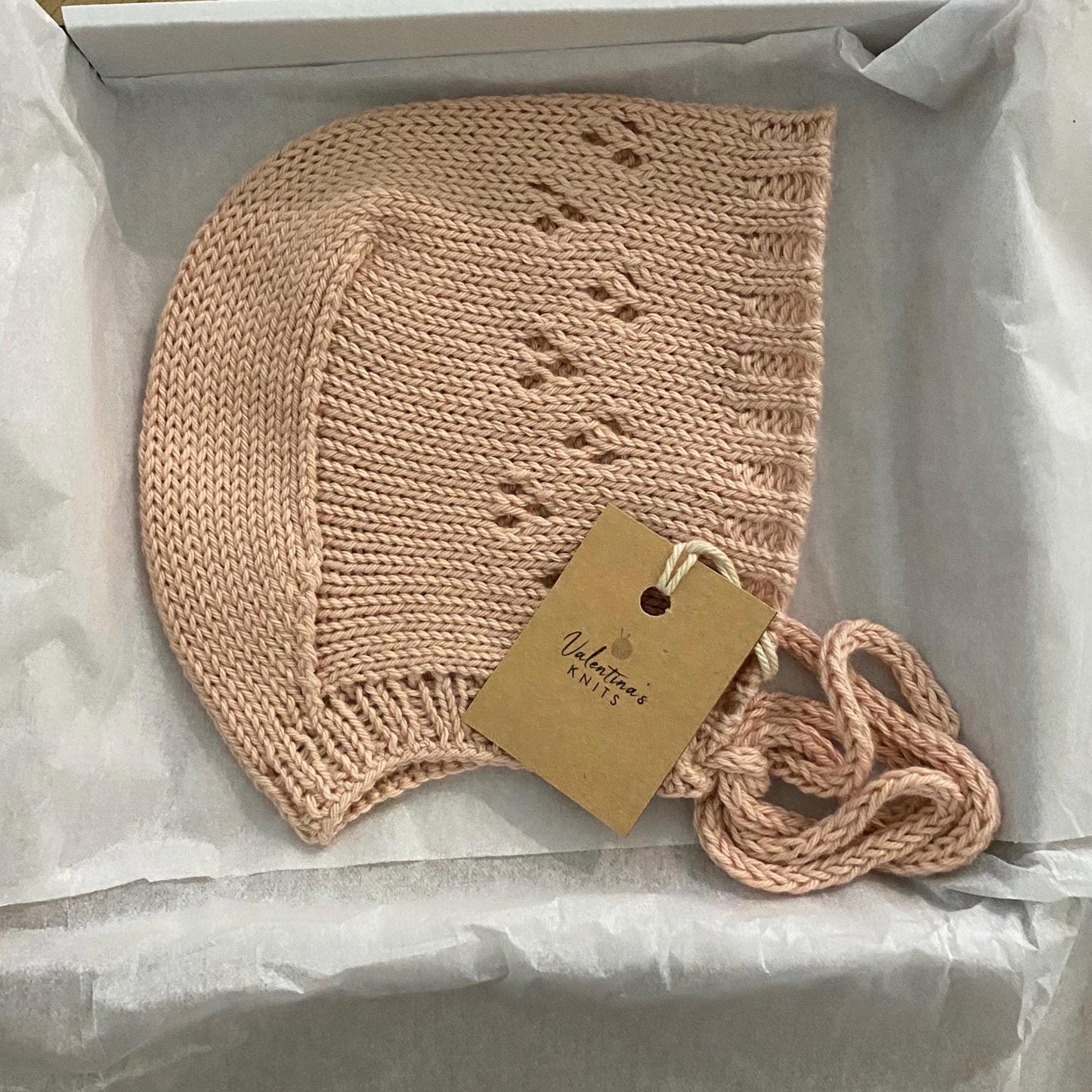 Hand Knit Cotton Baby Bonnet: Breathable Seam-Free Toddler Hat