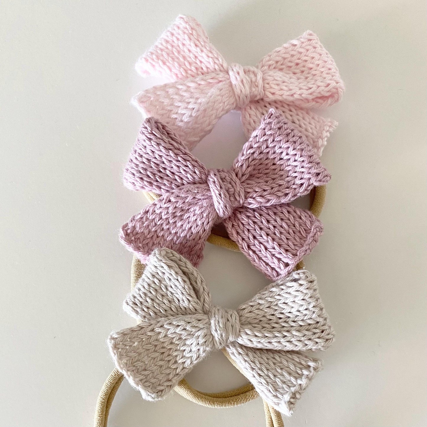 Knitted Baby Bow Headband: Soft Cotton Head Accessory