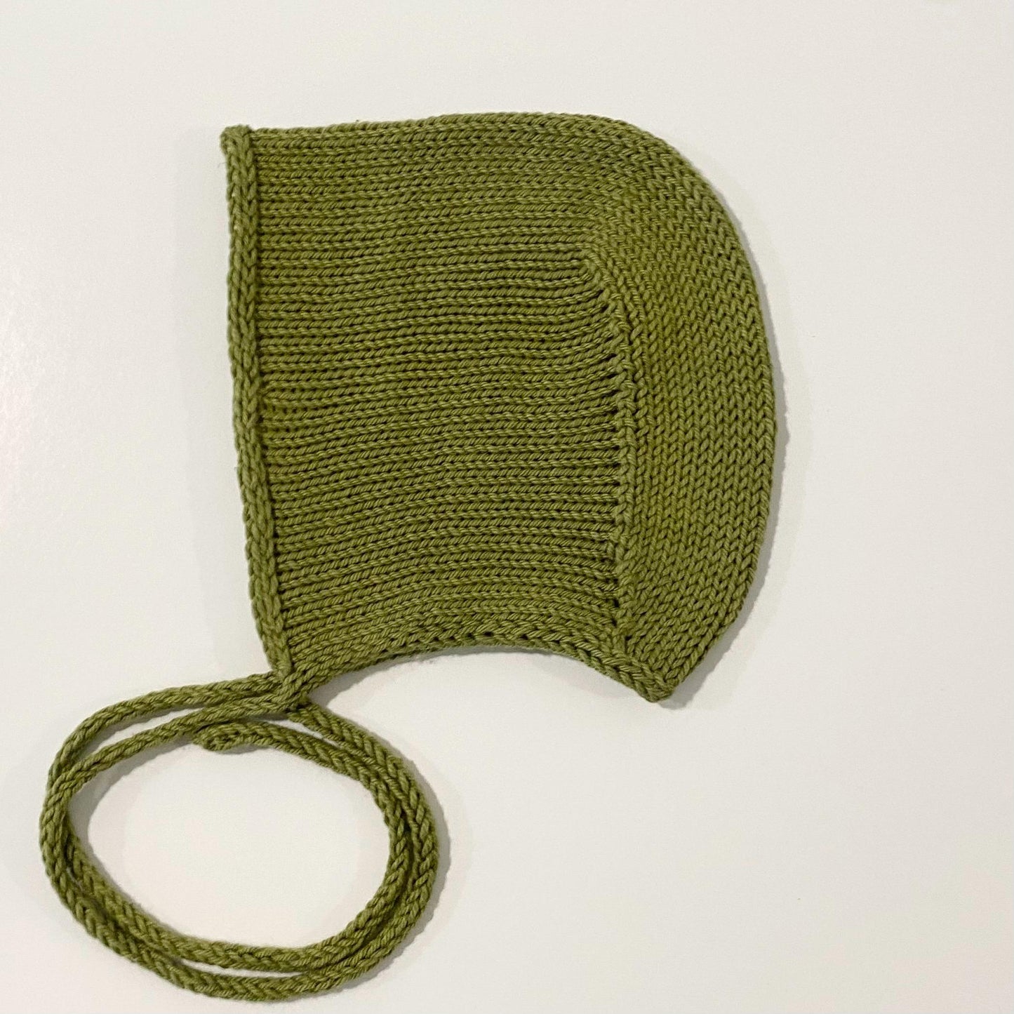 Hand Knit Cotton Baby Bonnet: Soft & Cozy - Made in USA