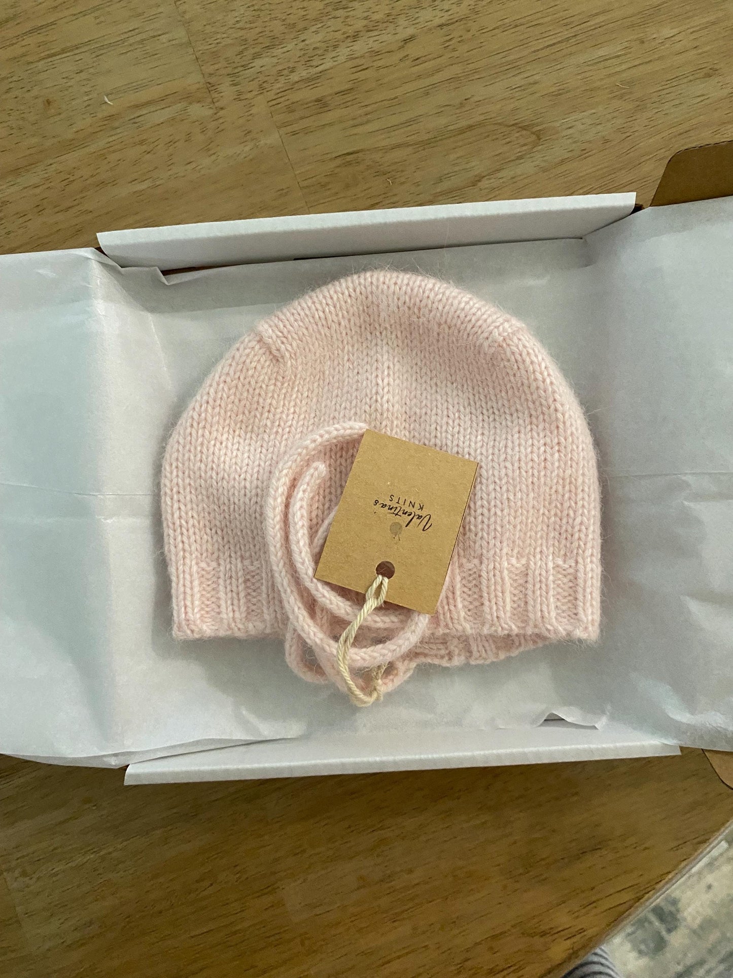 Cashmere Knit Baby Bonnet: Soft & Warm, Handmade in USA