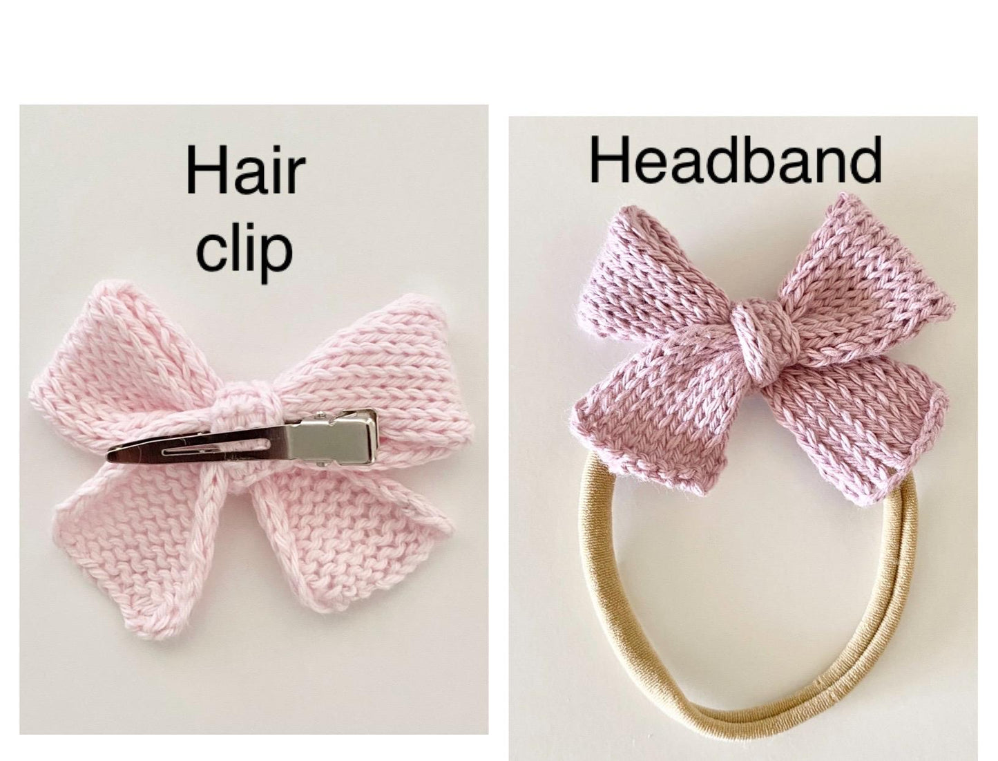 Knitted Baby Bow Headband: Soft Cotton Head Accessory
