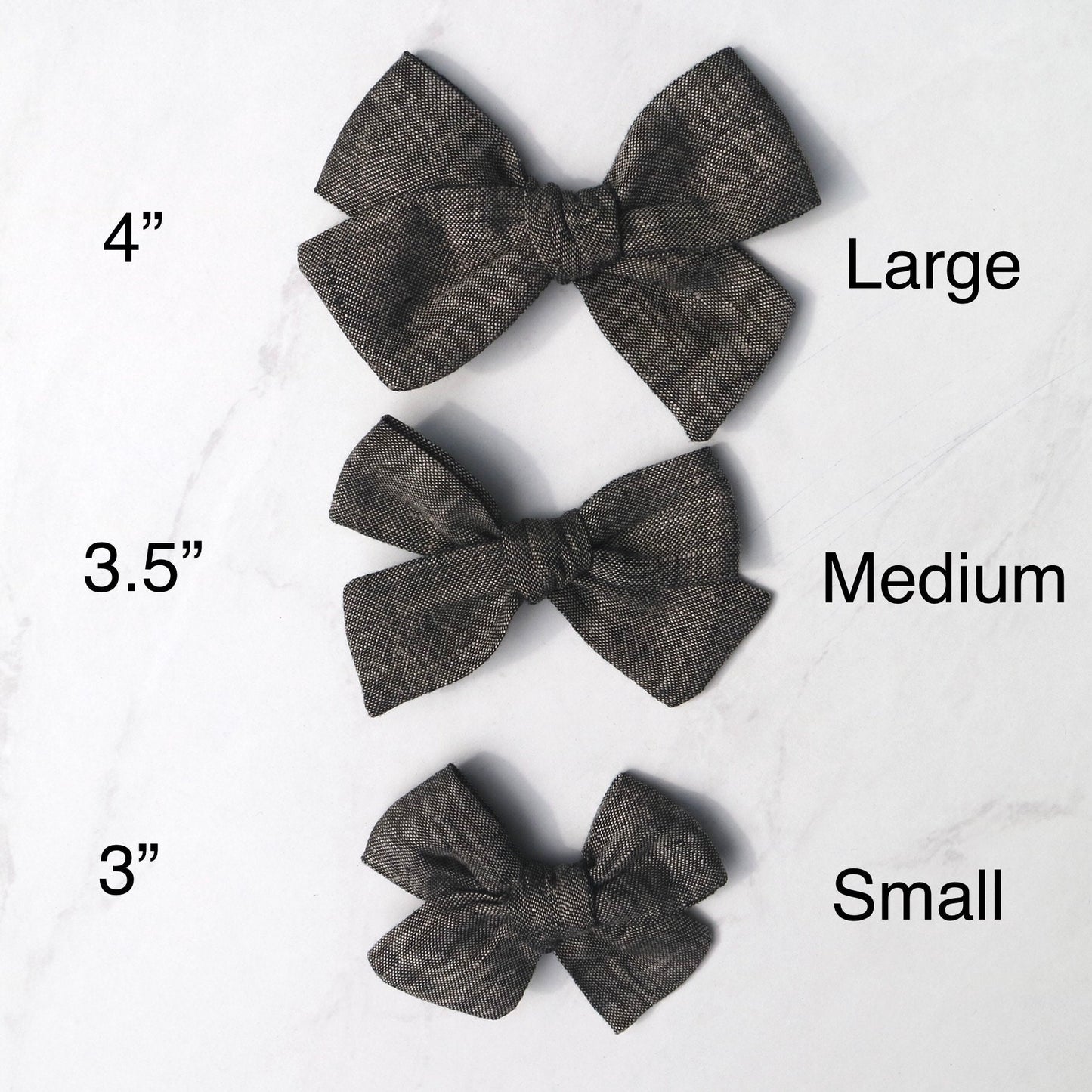 Linen Baby Bow Headband or Hair Clip - Made in USA