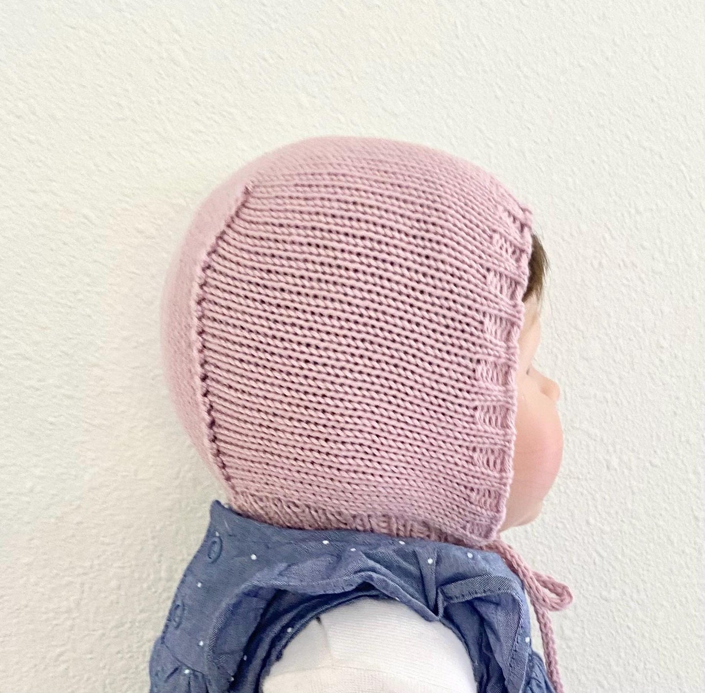 Hand Knit Cotton Baby Bonnet: Breathable Seamless Toddler Hat