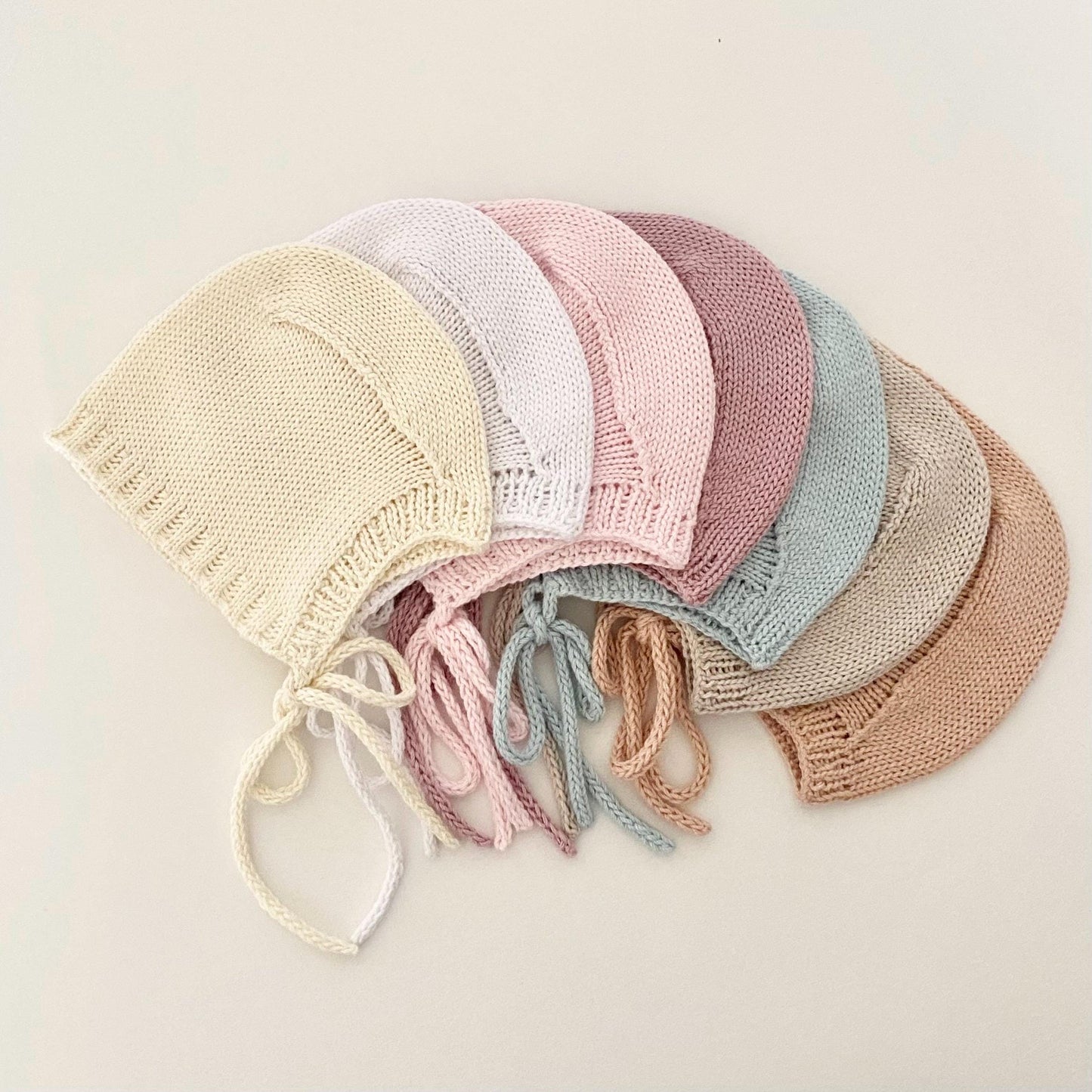 Hand Knit Cotton Baby Bonnet: Breathable Seamless Toddler Hat