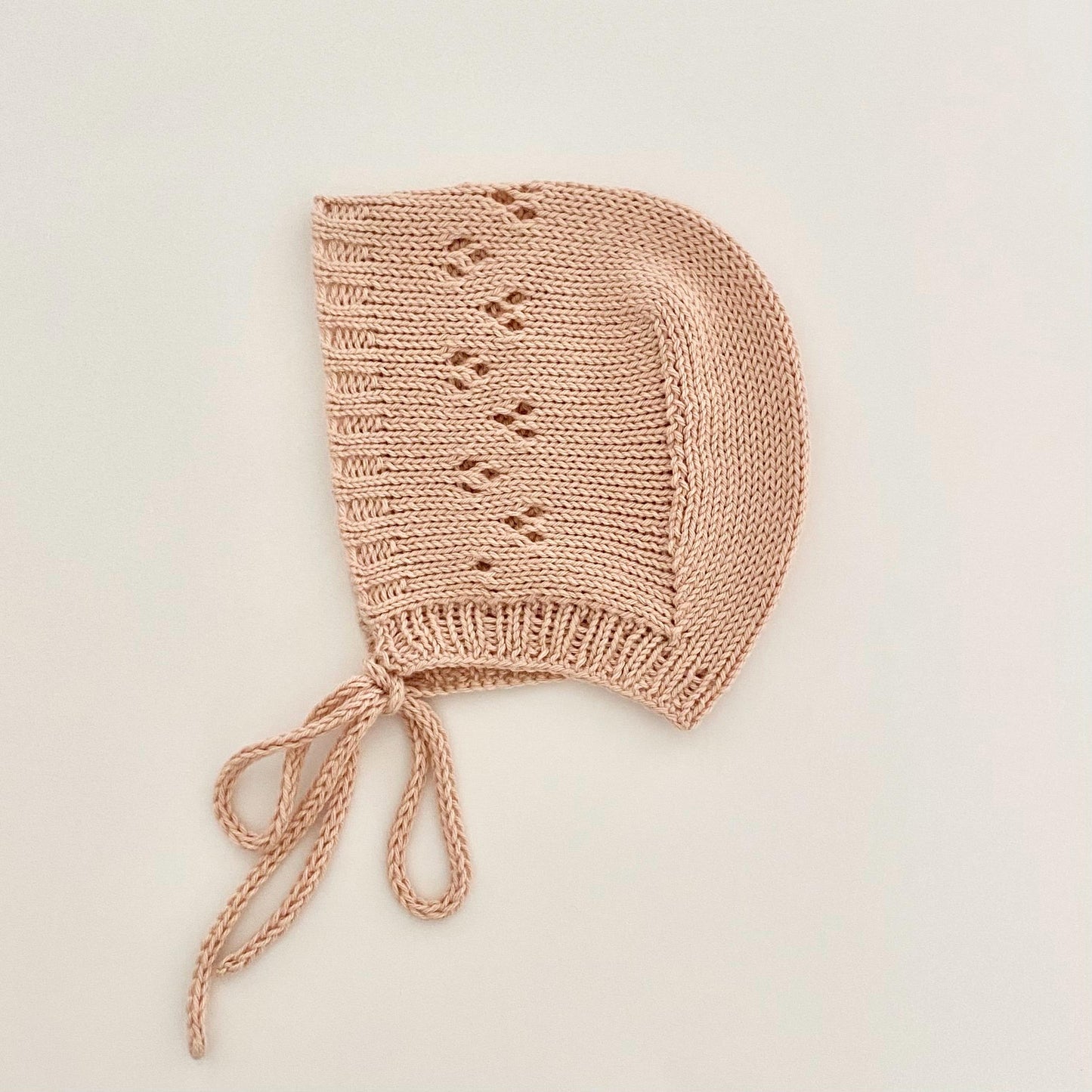 Hand Knit Cotton Baby Bonnet: Breathable Seam-Free Toddler Hat