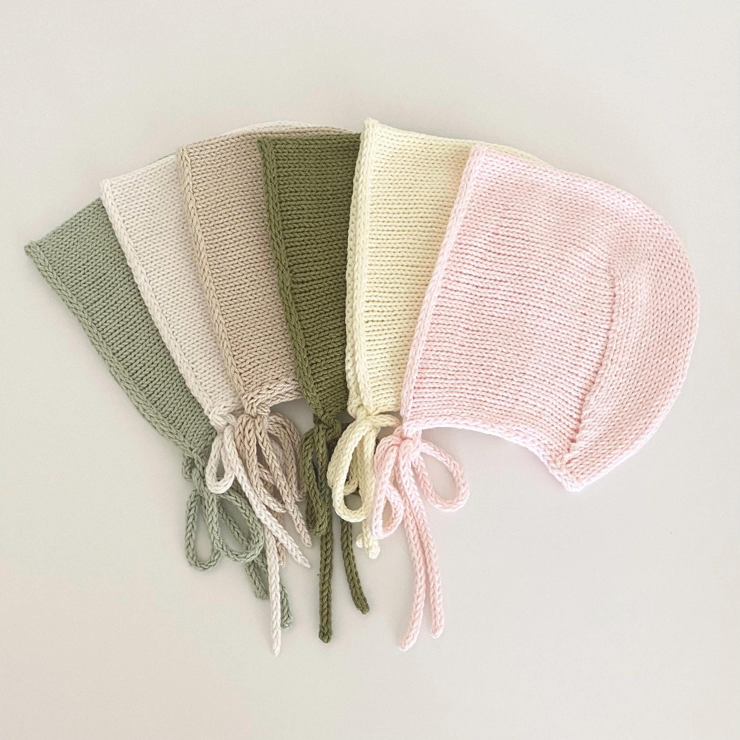 Hand Knit Cotton Baby Bonnet: Soft & Cozy - Made in USA