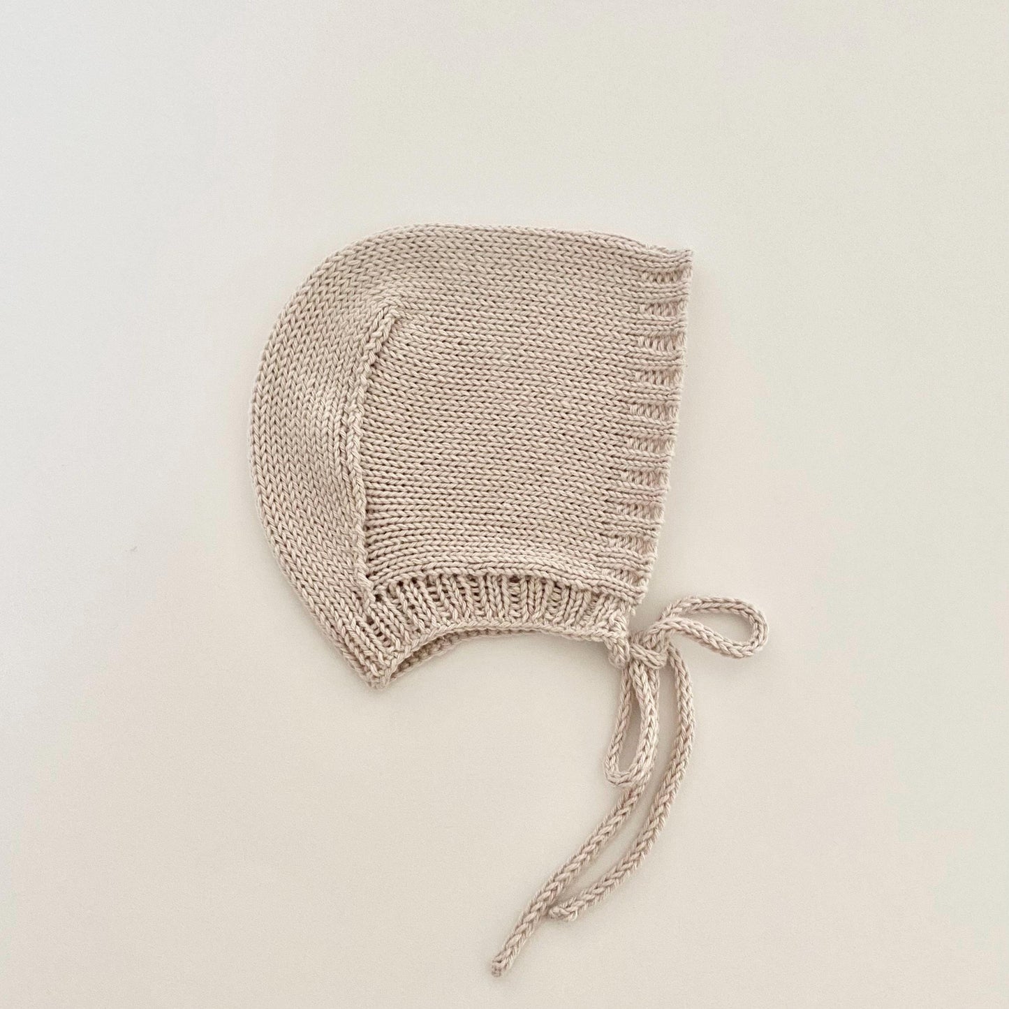 Hand Knit Cotton Baby Bonnet: Breathable Seamless Toddler Hat